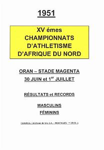 LOA A XV CHAMPIONNATS ATHLETISME AFN   1951 (1)